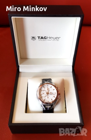 ПРОДАВАМ ЗЛАТЕН ЧАСОВНИК TAG HAUER, модел LINK Calibre 16, като нов, снимка 18 - Мъжки - 52707003