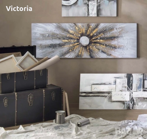 KYLIA GOLD КАРТИНА 150/50 СМ АСОРТИ Абстрактна картина от айко/ Aiko, снимка 8 - Декорация за дома - 53455381