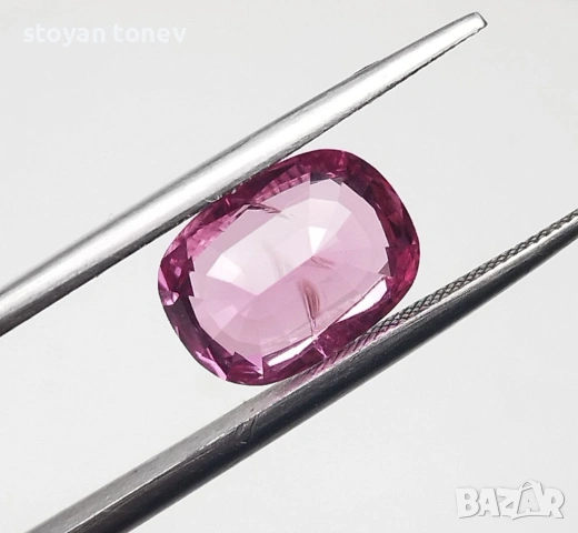 Зашеметяващ Vivid Hot Pink Шпинел – 3.14 каратов, нетретиран от Мианмар! Сертифициран! Нов!, снимка 11 - Други - 53701255