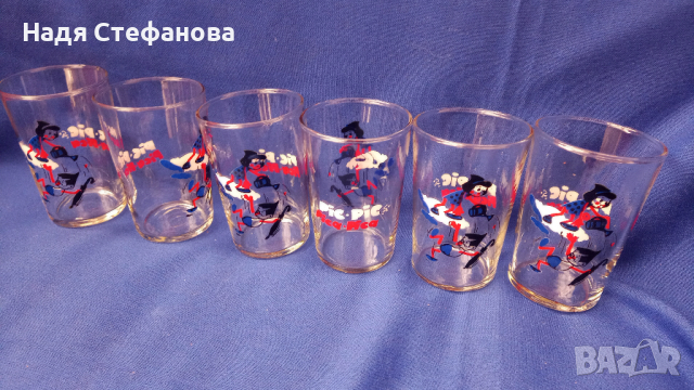 Детски комплект стъклени чаши, вода, безалкохолно с щампа, снимка 3 - Колекции - 44530897