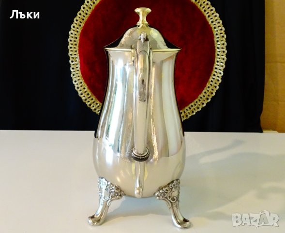 Посребрена кана от бронз,барок,1кг. , снимка 7 - Антикварни и старинни предмети - 40799754