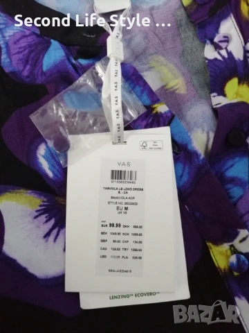 Нова дълга дамска рокля YAS YASVIOLA LS р-р M (EU) - макси рокля - принт цветя, снимка 11 - Рокли - 53062161