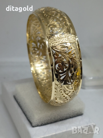 Масивна 14К златна гривна класически модел, нова, 35 гр, снимка 4 - Гривни - 52703889