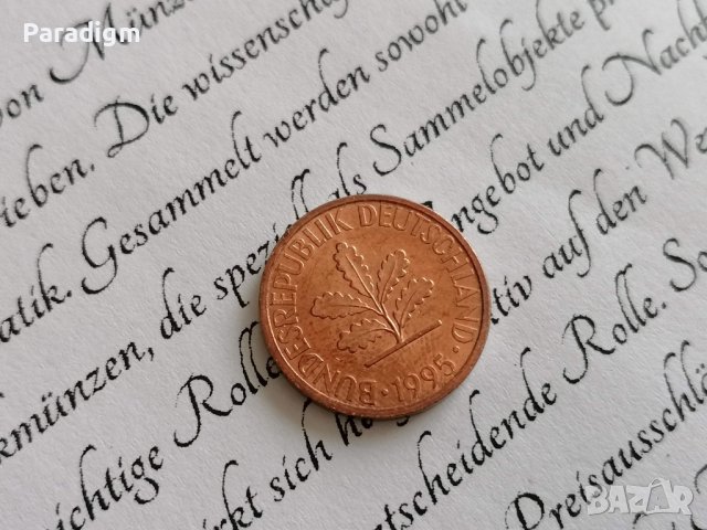 Монета - Германия - 2 пфенига | 1995г.; серия A, снимка 2 - Нумизматика и бонистика - 38898055