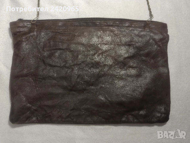 Винтидж дамска чанта от естествена кожа , снимка 2 - Чанти - 51468738