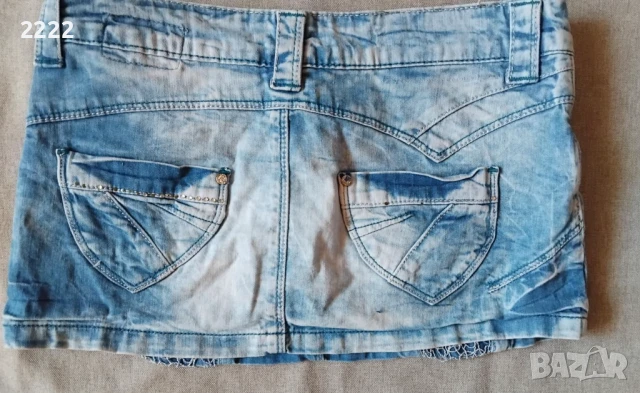 Дънкова пола и тениска , снимка 3 - Поли - 51142858