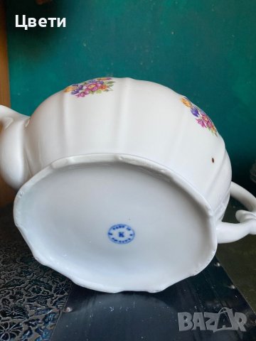 Порцеланов чайник с Ириси , снимка 13 - Антикварни и старинни предмети - 41815710