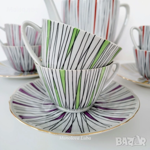 Сервиз за чай или дълго кафе Китка Нови Пазар., снимка 8 - Други ценни предмети - 52786998