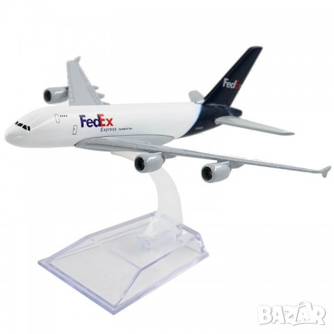 Еърбъс 380 самолет модел макет FedEx метален A380 куриер товарен, снимка 6 - Колекции - 35983918