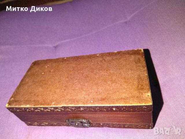 Дървена кутия от соца ръчна изработка с метален обков 140х70х50мм, снимка 5 - Декорация за дома - 34656480