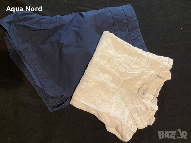 Тъмно сини къси панталони и Бяла блуза - Л, снимка 7 - Къси панталони и бермуди - 44827823