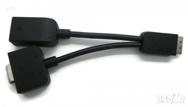 Original Acer LAN/VGA Combo adapteur / Y-Kabel VGA/LAN Aspire V5-471P Serie, снимка 3 - Кабели и адаптери - 53824668