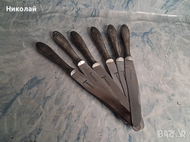 Стари Посребрено ножове за хранене Солинген Solingen