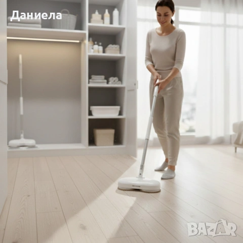 Електрически моп със спрей и центрофуга – за бързо и ефективно почистване, снимка 4 - Мопове, кофи, четки и метли - 53256869