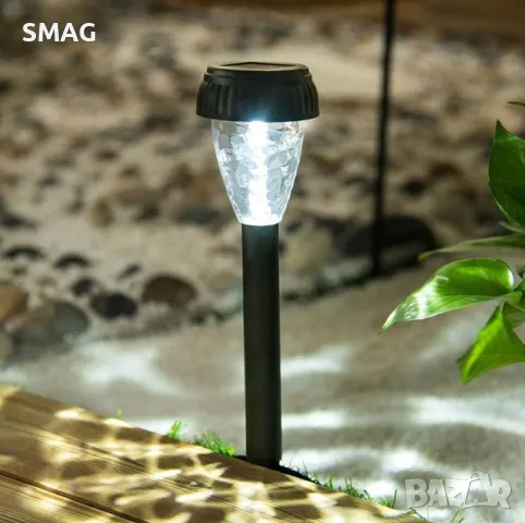 Слънчева соларна лампа фенер черен 21.5см S_1140496