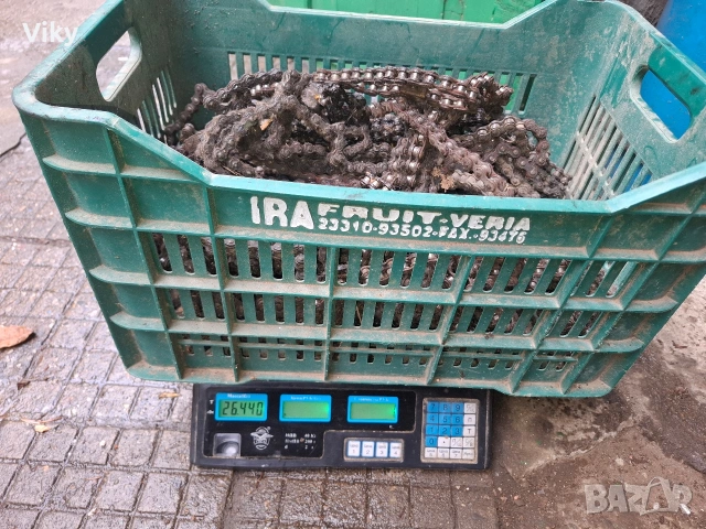 верига 25 кг около 30 м ширина 13 мм разстояние между ролките 20 мм