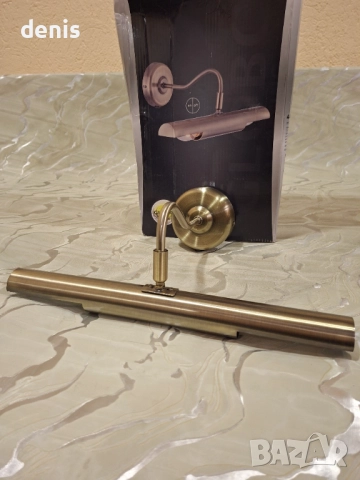 До 2x40 W, 2хЕ14, IP20, ДхШхВ 21х36,5х13,5 см, античен месинг, снимка 5 - Друга електроника - 52886705