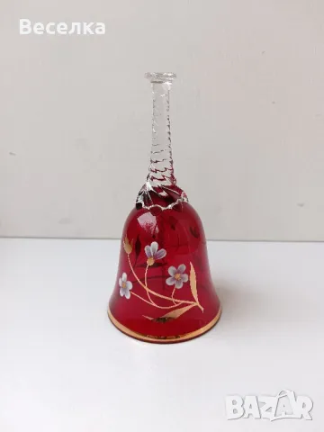 Мурано, камбанка от червено стъкло 