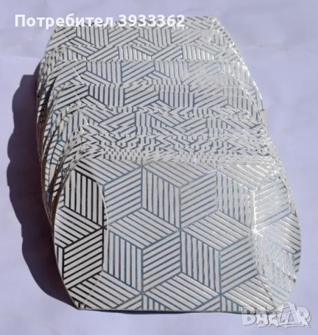 Кутии тип Възглавничка Сребърни Op-Art 60 бр., снимка 2 - Други - 51935678