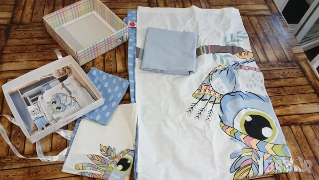 бебешки  детски спален комплект бухал, снимка 2 - Спално бельо и завивки - 53413499