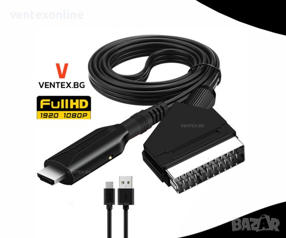 Преобразувател за нови приемници към стари телевизори с SCART Еврожак