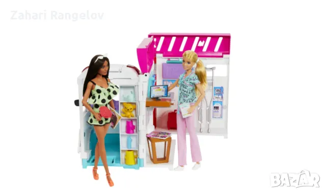Мобилна клиника за грижи Barbie You Can Be, снимка 4 - Кукли - 50051574