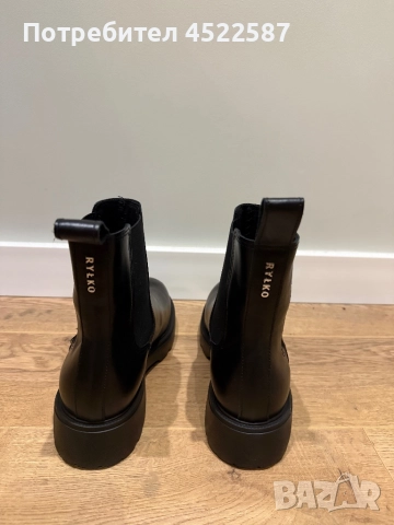 Rylko черни кожени боти Chelsea, снимка 3 - Дамски боти - 52339873