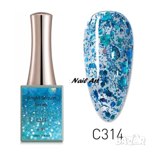 16ml CANNI Bright Sequin Series гел лак -16мл, снимка 5 - Продукти за маникюр - 39809999