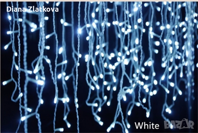 Коледна украса - LED светеща завеса, 300x60 см, снимка 3 - Декорация за дома - 52421415