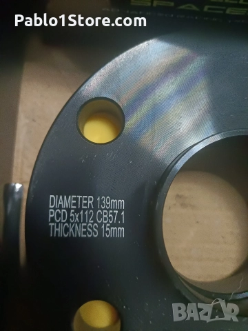 Фланци за джанти комплект от 2 OMP 15MM 5X112 57.1 M14X1.5 CONIC+14X1.5 BALL , снимка 7 - Части - 52683445