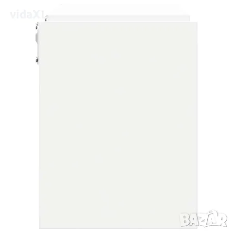 vidaXL Стенни рафтове, 2 бр, бели, 100x15x20 см, инженерно дърво, снимка 6 - Ракли - 56147789