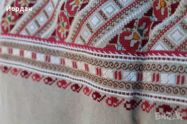 Възглавница с бродерия на ленена панама, снимка 16 - Антикварни и старинни предмети - 50565566