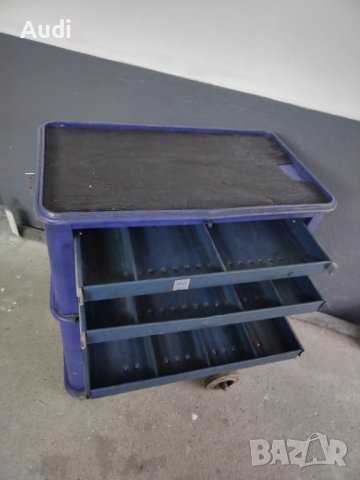 Сервизна метална количка/шкаф с 3 боя чекмеджета / подвижни метални прегради,голямо долно отделение., снимка 12 - Куфари с инструменти - 41820376