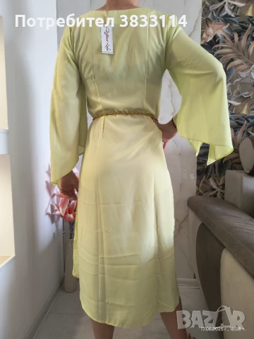 Дълга рокля с колан - нова , снимка 3 - Рокли - 50851769