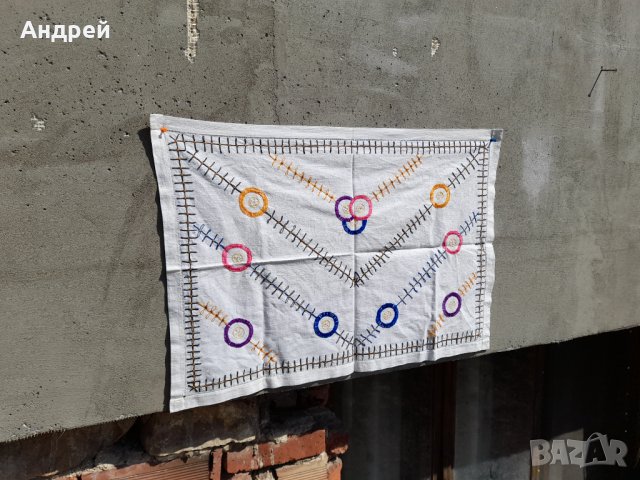 Старинен бродиран ковьор,покривка за стена #61, снимка 2 - Антикварни и старинни предмети - 34007951