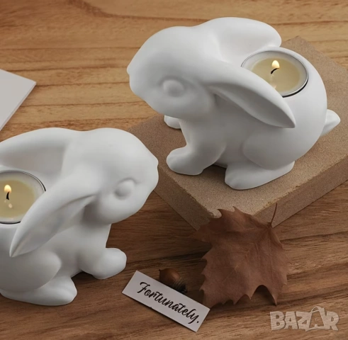 Молд свещник заек, снимка 5 - Форми - 53163021