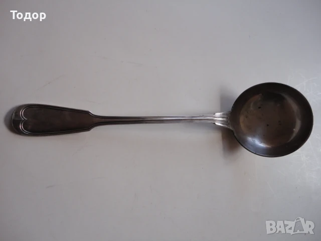 Голям посребрен черпак маркиран , снимка 7 - Антикварни и старинни предмети - 50471948