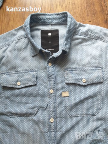 g-star landoh shirt - страхотна мъжко риза КАТО НОВА, снимка 3 - Ризи - 40727012