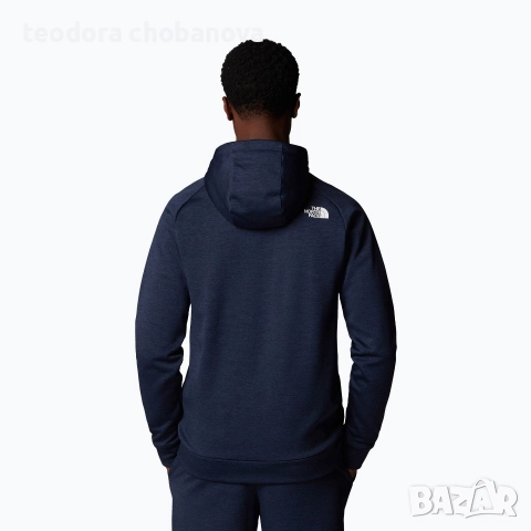 Нов мъжки суитчер The North Face Reaxion Fleece Full Zip Hoodie summit navy dark heather/ grey , снимка 3 - Спортни дрехи, екипи - 52906291