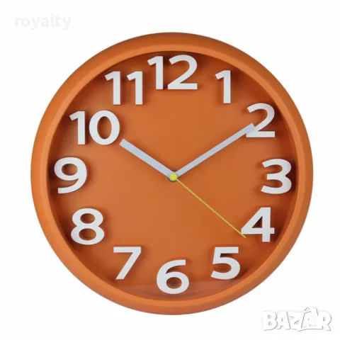 Стенен безшумен часовник 32 см, снимка 4 - Стенни часовници - 49305358