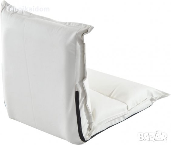 Сгъваема седалка кожена бяла Homcom внос от Германия, снимка 3 - Дивани и мека мебел - 34786407