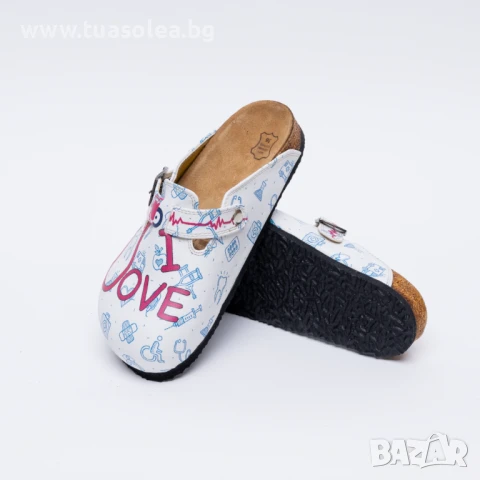 🥁 Намаление - Ортопедични чехли със стелка от естествен велур | Марка Tuasolea, снимка 1