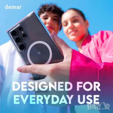 Калъф CARE BY PANZERGLASS с черна стойка за Samsung Galaxy S25 Ultra, Qi и MagSafe, прозрачен, снимка 5 - Калъфи, кейсове - 49275530