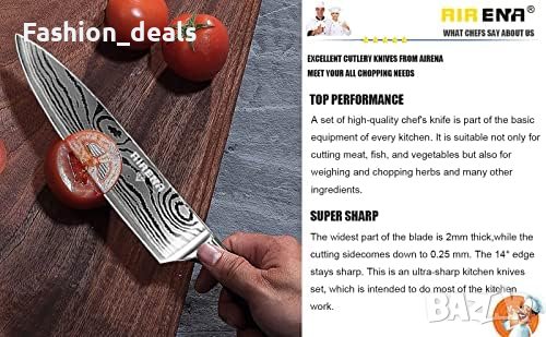 Нов Професионален остър кухненски нож 8 инча/Подарък Домакинство , снимка 4 - Други - 41587365