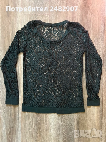 Ефектна дамска блуза - дантела, снимка 4 - Блузи с дълъг ръкав и пуловери - 53691239