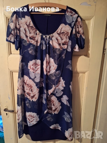 Рокли трико и шифон, снимка 3 - Рокли - 51700312