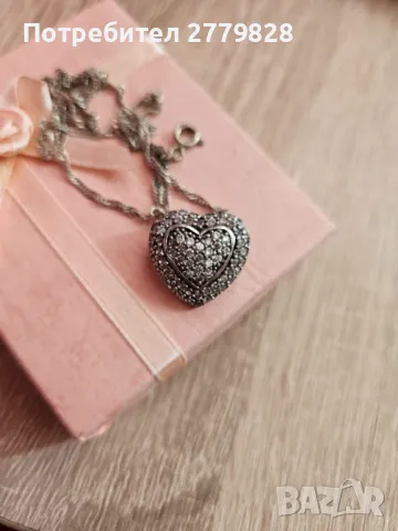Сребърно колие - сърце