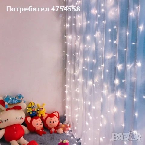 LED светеща завеса, 300x60 см.Дебел кабел., снимка 2 - Лед осветление - 53792542