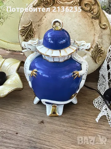 Порцеланова лампа Satsuma, снимка 5 - Антикварни и старинни предмети - 56110282