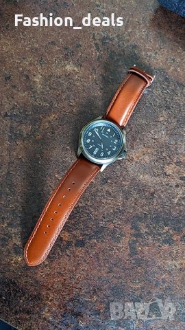 Нов Sekonda Мъжки 43 мм кварцов часовник с аналогов дисплей и кожена каишка/Подарък, снимка 4 - Мъжки - 41468599